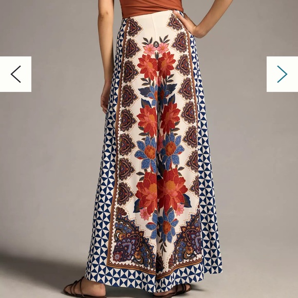 FARM Rio Multicolor Wide Leg Pants - Picture 2 of 6